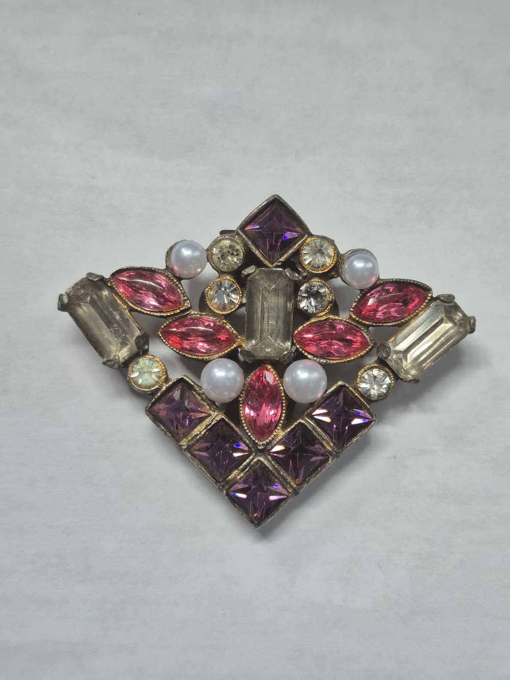 Vintage Art Deco Dress Clip Pot Metal Early Coro 1930s